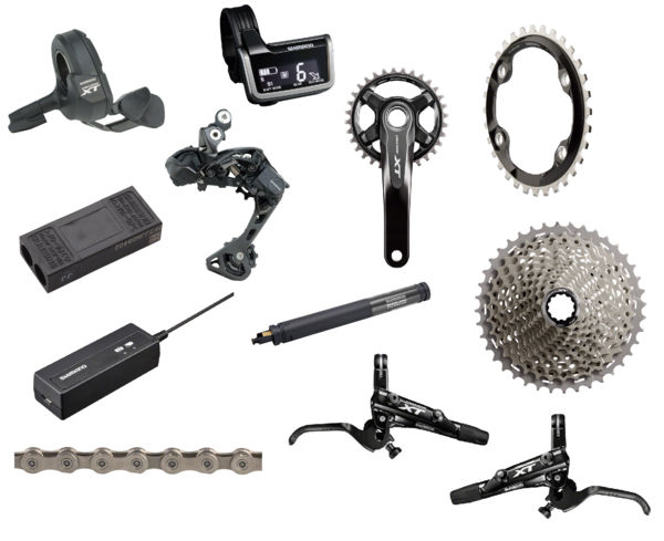 Shimano XT 8050 Di2 170mm Complete Groupset 1x With Brakes