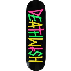 Deathwish Skateboards Deathspray Multi OG Deck 8.0 Black/Pink/Green/Yellow