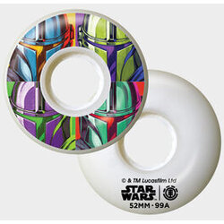 Element Skateboards Star Wars Wheels 52mm White Mandalorian
