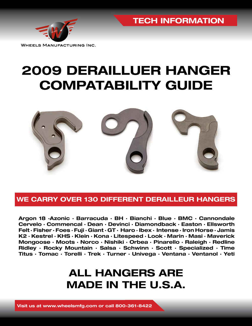 Derailleur Hanger Chart