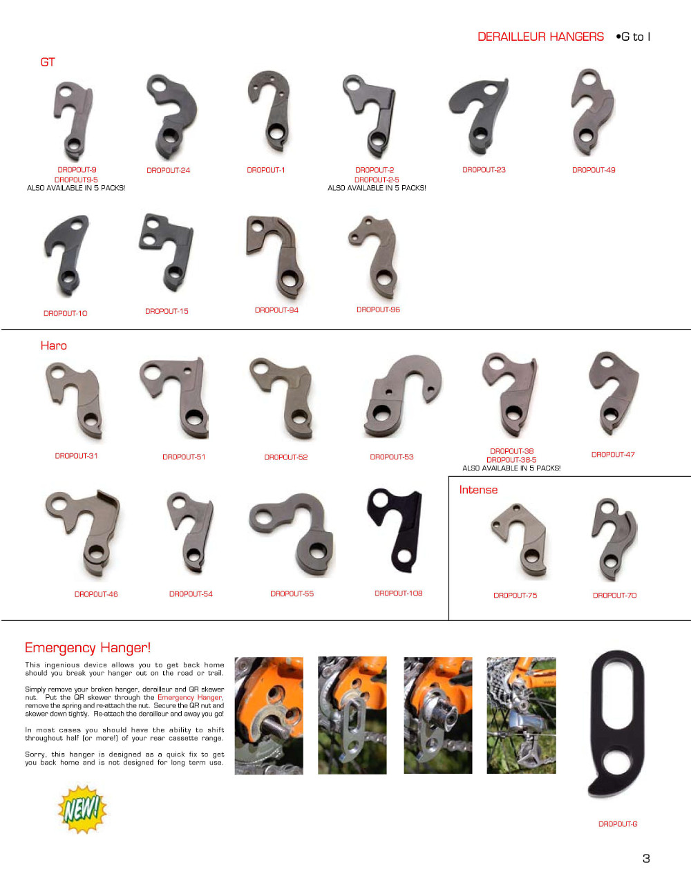 Mech Hanger Chart