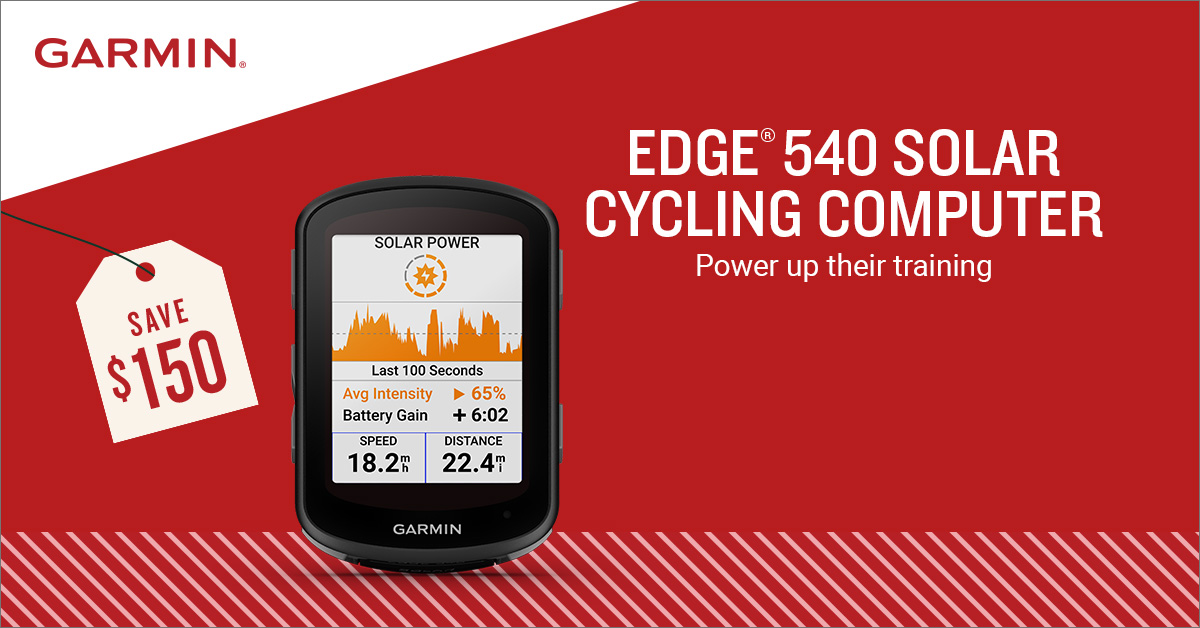 Save $150 on Garmin 540 Solar Cycling Computer