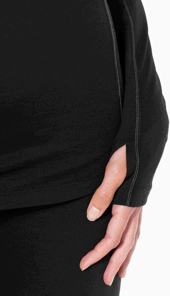 Icebreaker Women's BodyfitZone Merino 150 Zone Long Sleeve Crewe Thermal Top Color: Black