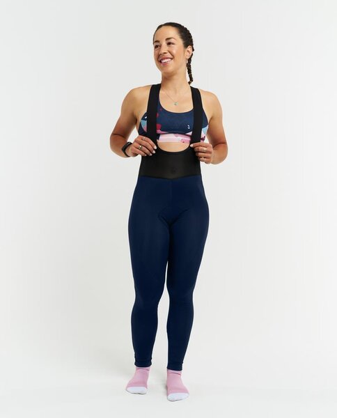 Peppermint Cycling Co. Navy Thermal Bib Tights - Bow Cycle, Calgary, AB