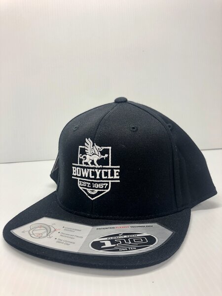 Bow Cycle Snap-Back Hat Color: Black/White