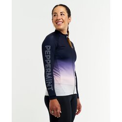 Peppermint Cycling Co. Frost Navy Signature Long Sleeve Jersey