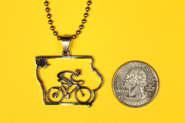 Bike World Stainless Steel Pendant