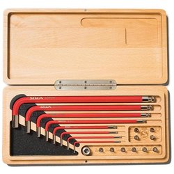 Silca HX1 HEX WRENCHES AND DRIVE TOOL KIT WITH WOOD CASE