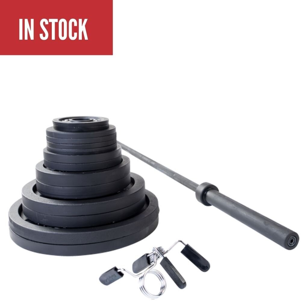 Body Solid Body Solid 300 lb Olympic Bar Weight Set McLain Cycle