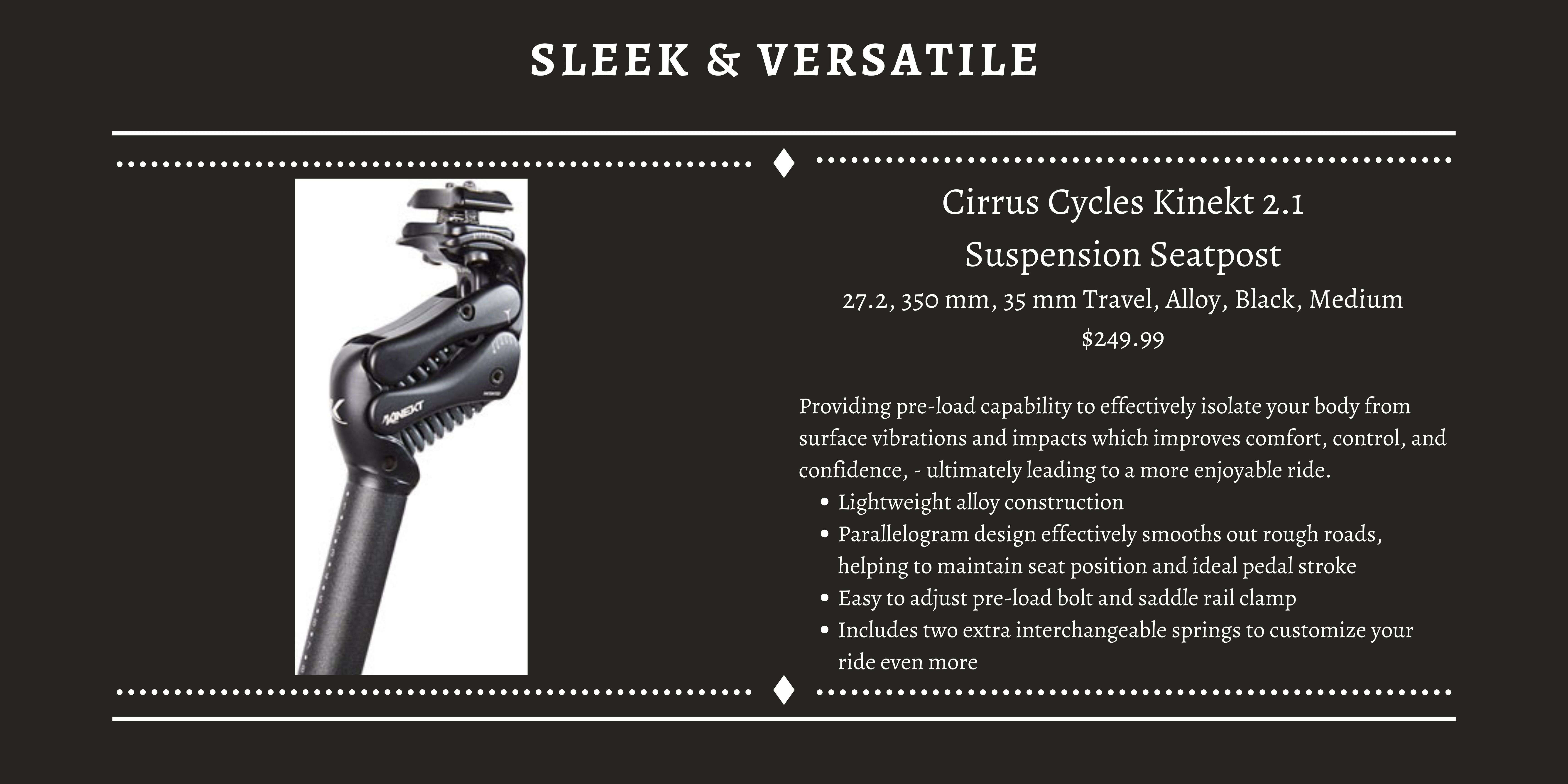 The Bike Shop Hawaii | cirrus cycle kinekt suspension seat post