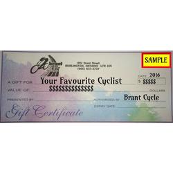 Brant Cycle Gift Card