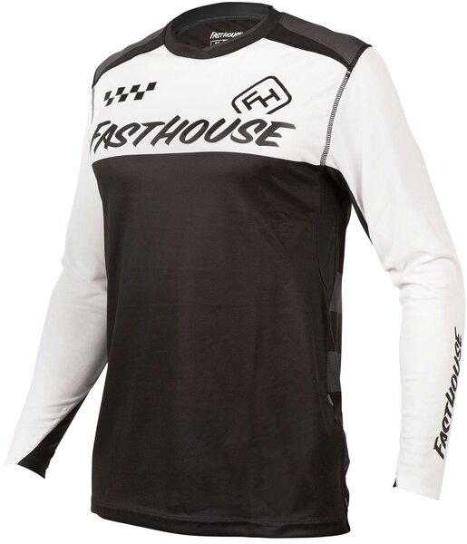 Fasthouse Alloy Block LS Jersey Color: Black/White