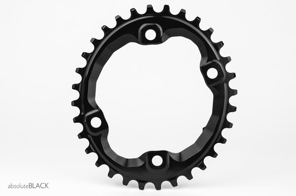 Absolute Black Oval Traction Chainring for Shimano XT M8000 / SLX M7000