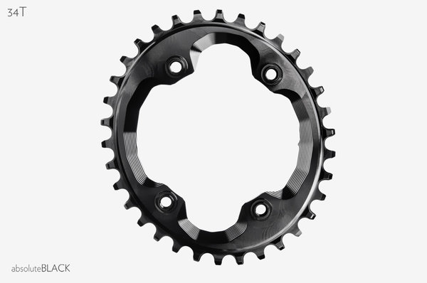 Absolute Black Oval Traction Chainring for Shimano XTR M9000