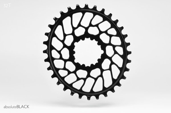 Absolute Black Oval BB30 Traction Chainring for SRAM Cranks 