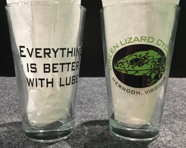 Green Lizard GLC Pint Glasses Better w/ Lube
