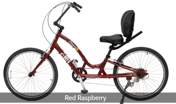 Day 6 Bicycles Dream 8 Small, Red Raspberry - Contour Seat