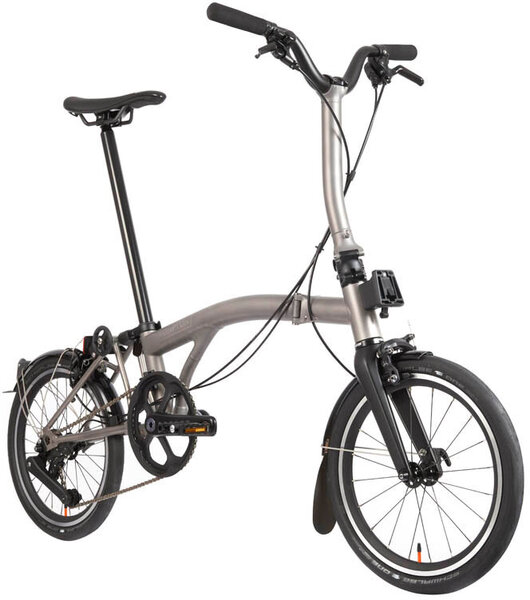 Brompton T Line 12 Speed M Bar Blasted Titanium Brompton T Line 12 Speed M Bar Blasted Titanium