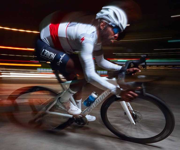 Group of riders on road bikes
