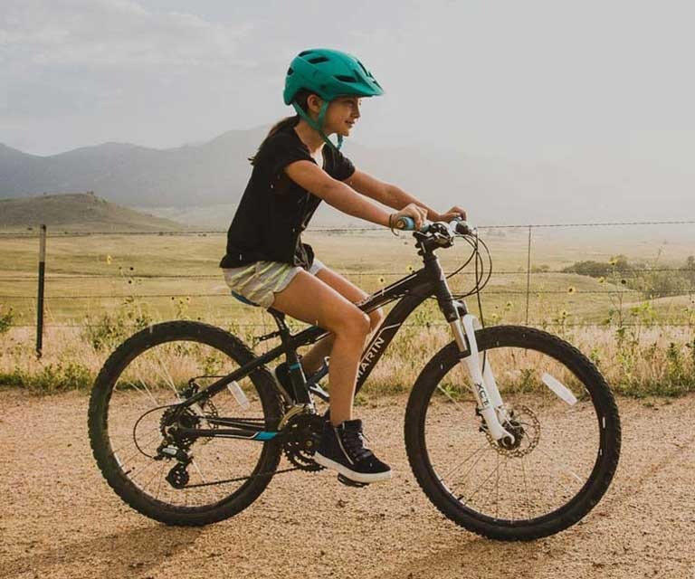 Child on a balance bike