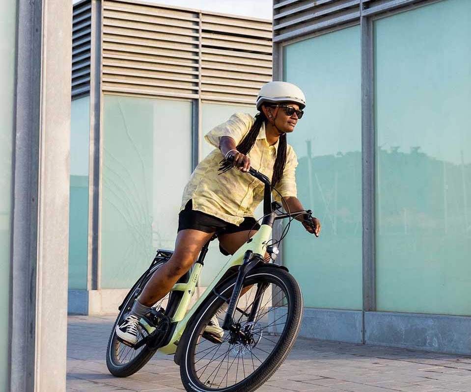 Person on an electric bike