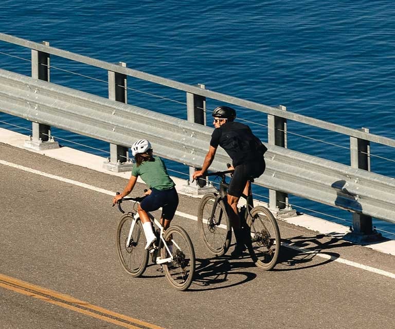 Group of riders on road bikes