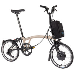 Brompton C Line Electric 12 Speed High Handlebar Dune Sand