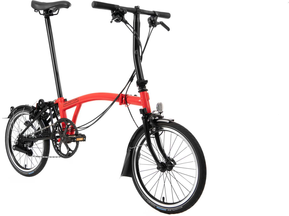 Brompton Black Edition S6L Rocket Red/Black - Holland's Bicycles 