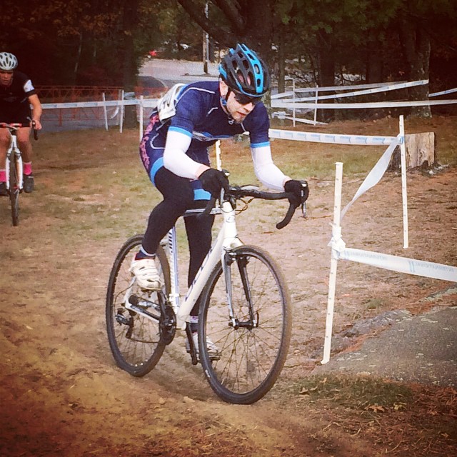 Sean driving hard at Plymouth CX (photo F. Maguire)