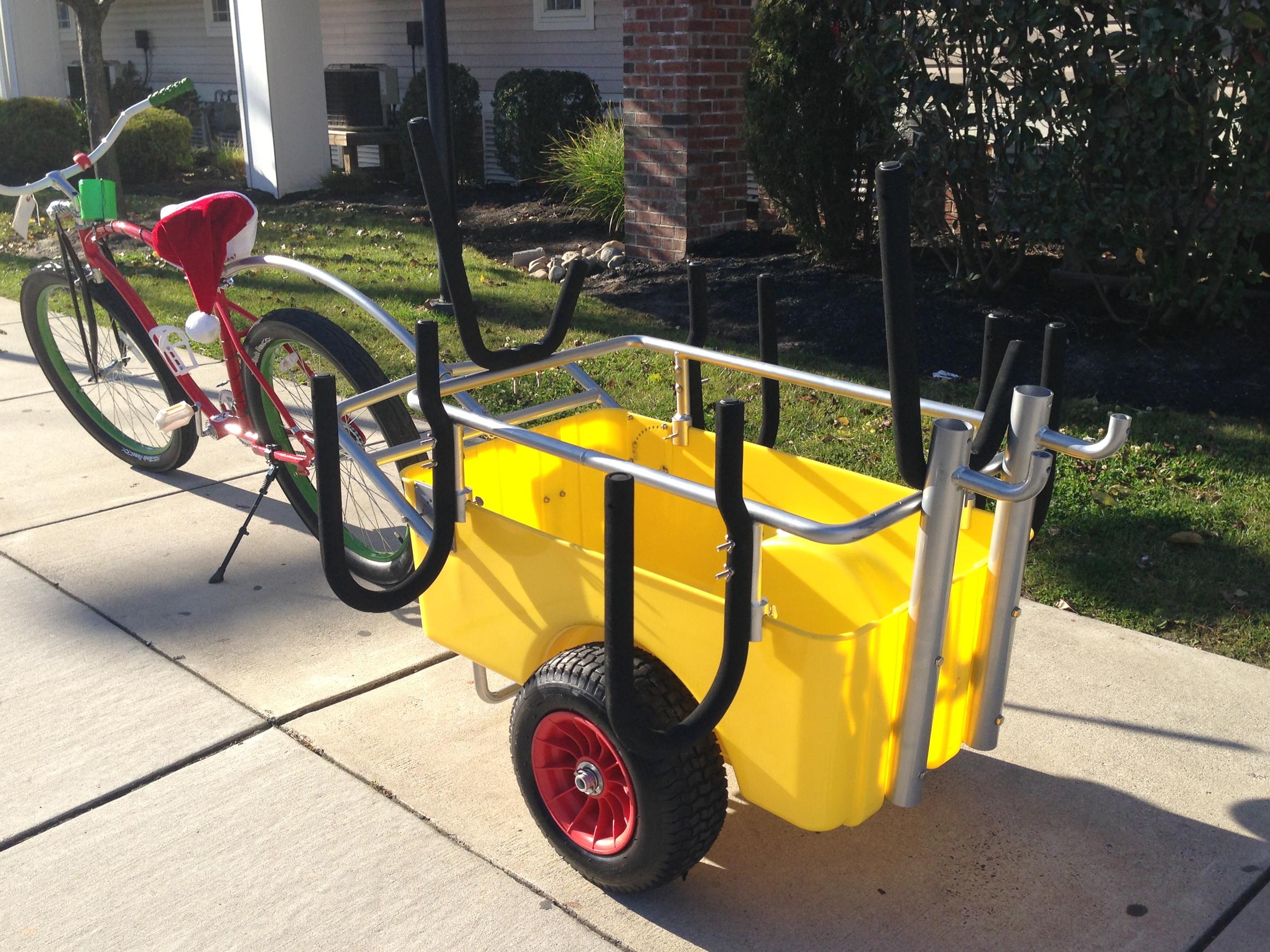 beach cart bike attachment