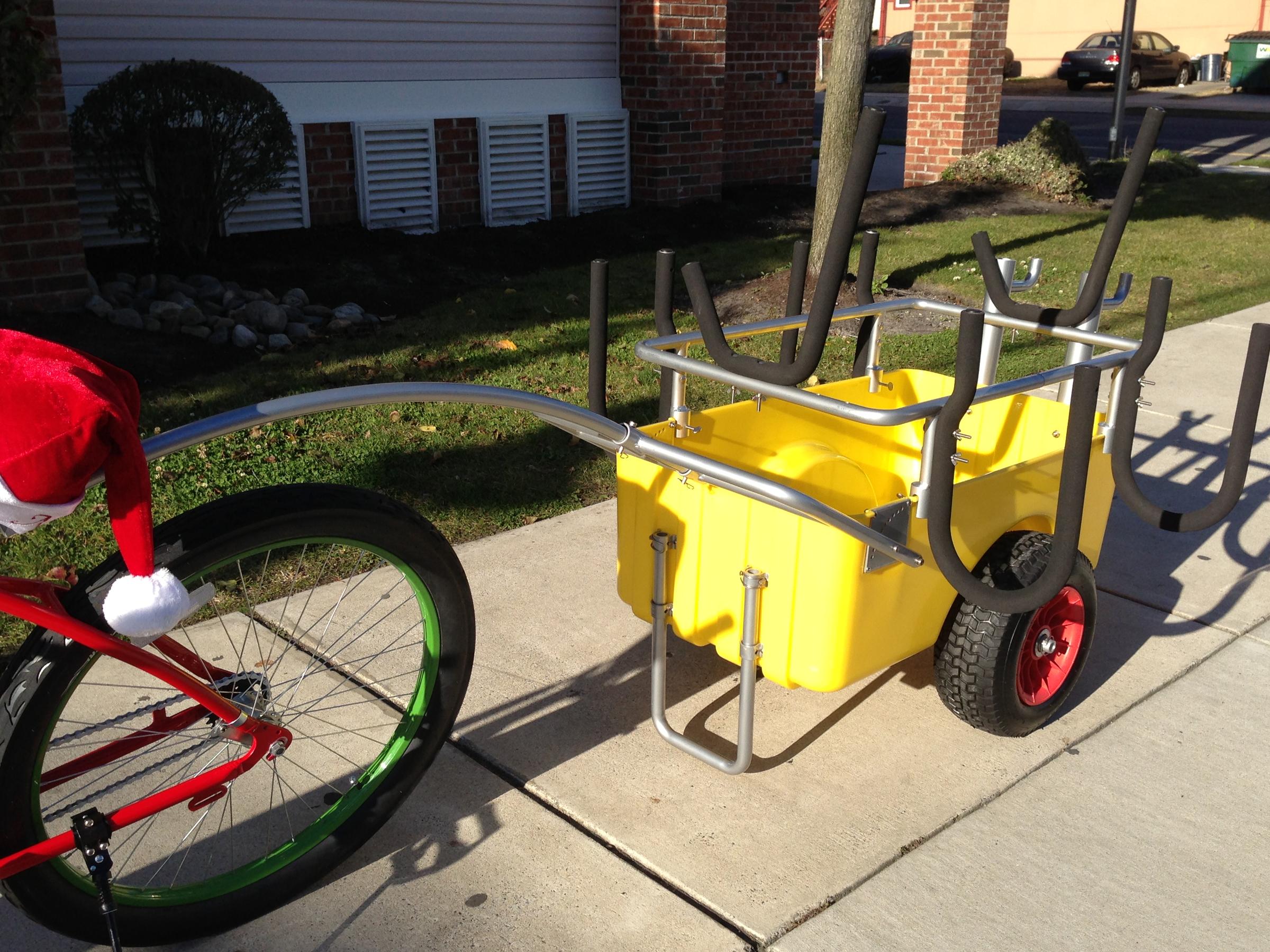 beach cart bike attachment