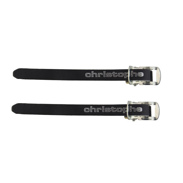 Leather Cycling toe straps Black for bike Toe clips