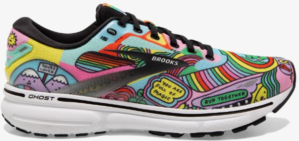 Brooks Men\'s Multicolor Run Proud Ghost 15 Graphiti Athletic Running Shoes 10.5 Brooks Ghost 15 Pride 058 main image 4