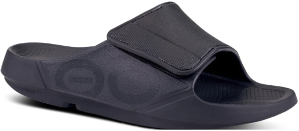 Oofos OOahh Sport Flex Sandal Slide Color: Matte Black