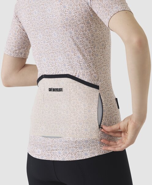 CAFE DU CYCLISTE Fleurette Women's Lightweight Jersey Color: Daisy Rosa