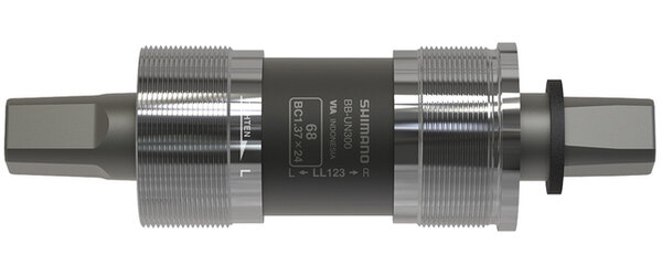 Shimano MTB DOUBLE BOTTOM BRACKET, BB-UN300, SPINDLE: SQUARE TYPE, SHELL: BSA 73MM, SPINDLE: 122.5MM (LL123), W/O FIXING BOLT 