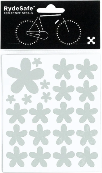 RydeSafe RydeSafe Flowers Reflective Sticker Kit Color: White
