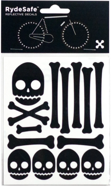 RydeSafe Skull & Bones Reflective Sticker Kit