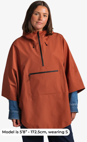SAN PONCHO RAIN CAPE Color: Habanero