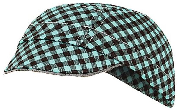 Shebeest Women's Cycling Cap Gingham Style Color: Vintage Mint