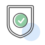 An icon of security shield for secure financing