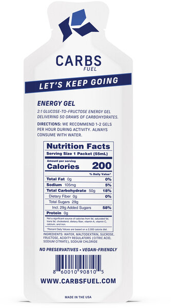 Carbs Fuel Carbs Fuel Original 50g Energy Gel