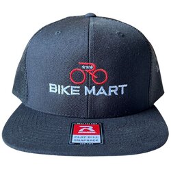 Bike Mart Black Trucker Snapback Hat
