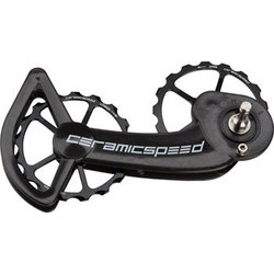 CeramicSpeed CeramicSpeed SRAM eTap Oversized Pulley Wheel System: Coated, Alloy Pulley, Carbon Cage, Black 