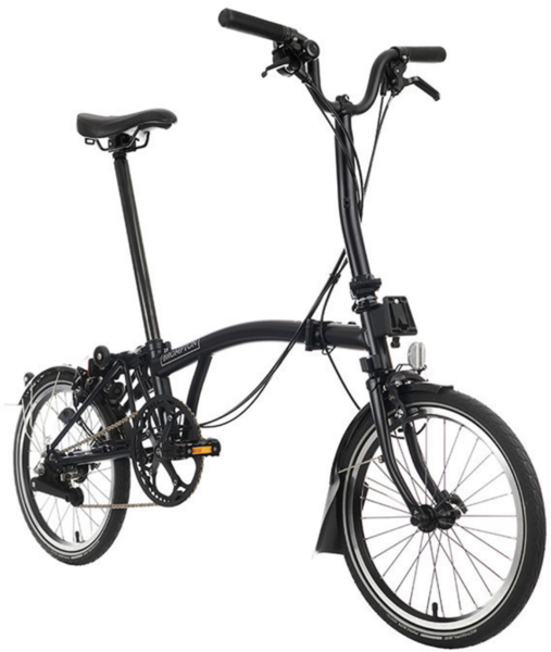 Brompton Black Laquer C Line Explore - 6 Speed with upgraded Wide Saddle