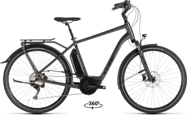Cube Town Sport Hybrid Pro 500 Electric Comfort Hybrid Bike Iridium/Black 62cm XXL