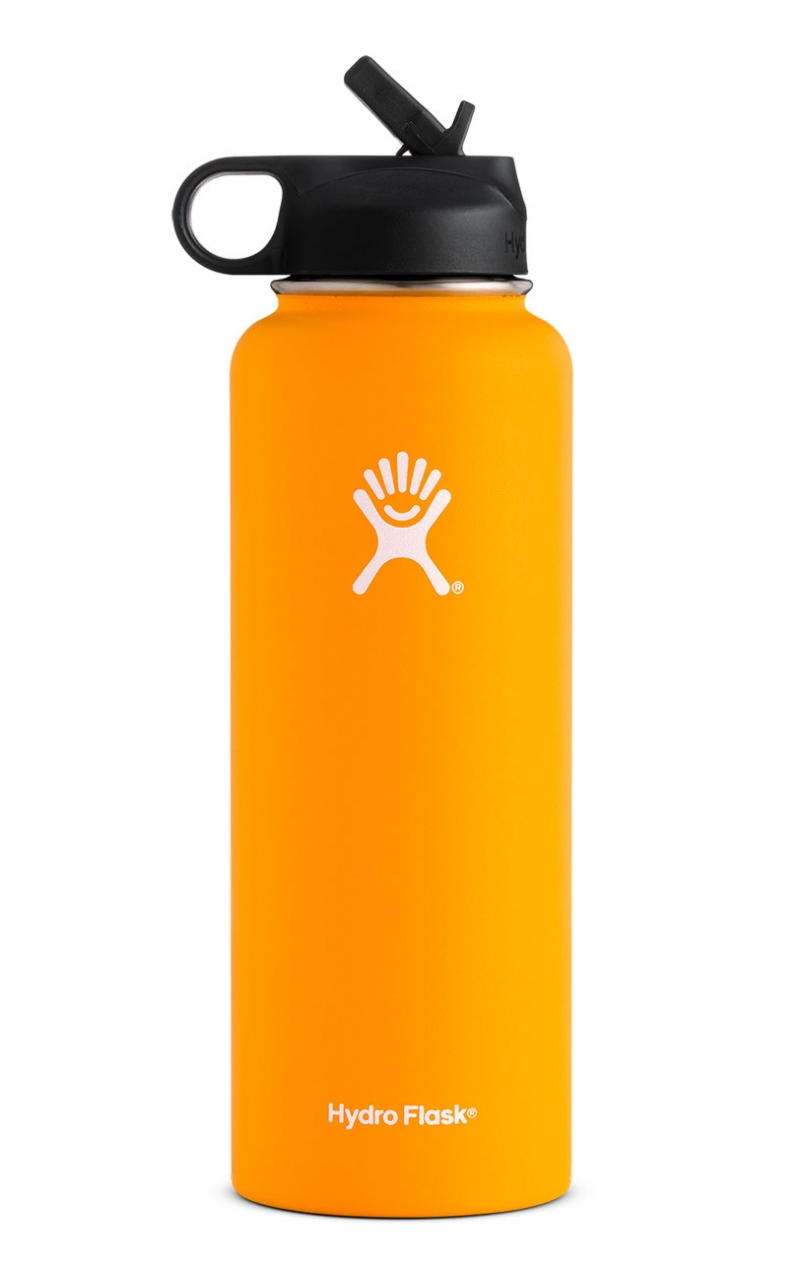 yellow wide mouth hydro flask straw lid