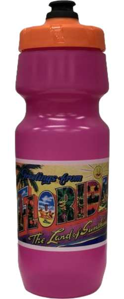 Conte's Bike Shop Florida Bottle 24oz Color: Florida - Pink w/Orange Top