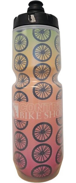 Conte's Bike Shop Insulated Bottle 23oz Color: Fade Wheels Green/Yellow/Pink