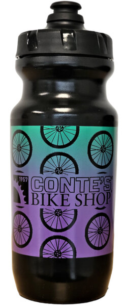 Conte's Bike Shop Fade Wheels Bottle 21oz Color: Black Teal/Purple